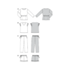 Burda Style Schnittmuster Nr. 6261 - Pyjamas - Schlafanzüge – Bild 13