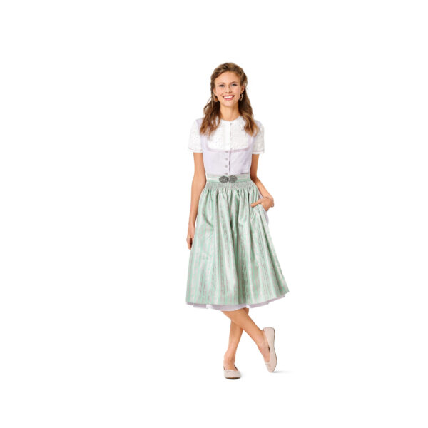 Burda Style Schnittmuster Nr.6268 - Kleid - zwei Dirndl mit Bluse & Schürze – Bild 7