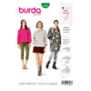 Burda Style Schnittmuster Nr. 6296 - Hoodie - Pullover - Sweatshirts