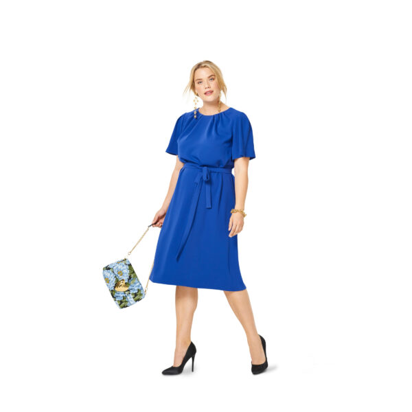 Burda Style Schnittmuster Nr. 6305 - Shirt und Kleid - Falten am Ausschnitt – Bild 3