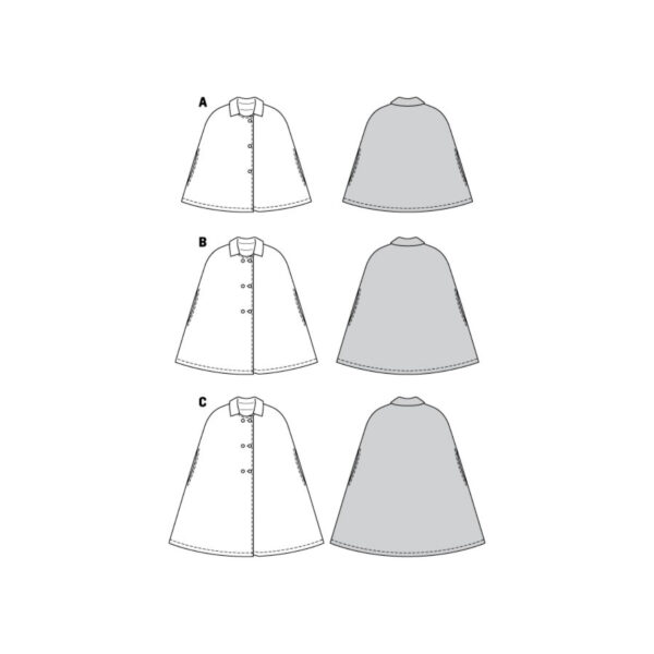 Burda Style Schnittmuster Nr. 5964 - Cape – Ärmelschlitze - kleiner Kragen – Bild 12
