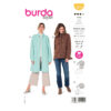 Burda Style Schnittmuster Nr. 5974 - Jacke u. Mantel - Raglanärmel - Stehkragen