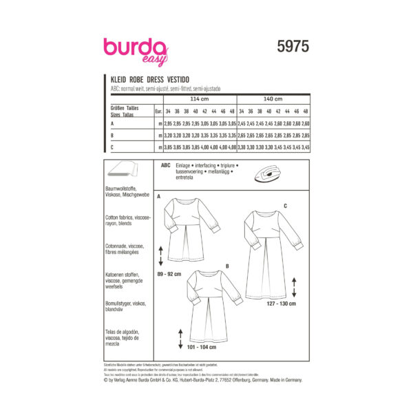 Burda Style Schnittmuster Nr. 5975 - Kleid - Bluse - Tunika – Bild 10