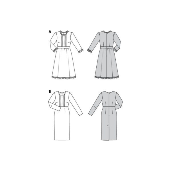 Burda Style Schnittmuster Nr. 5983 - Kleid - Taillenbund, weiter oder enger Rock – Bild 10
