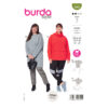 Burda Style Schnittmuster Nr. 5988 - Sweater - Halsbündchen oder Rolli