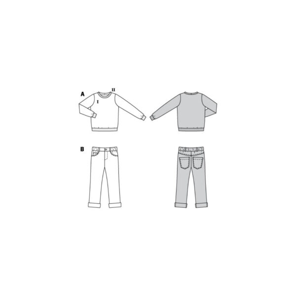 Burda Kids Schnittmuster Nr. 9251 - Kombination - Pullover und Hose – Bild 9