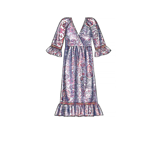 McCalls Schnittmuster M7969 - Kleid - Bohostil - angeriehener Rock – Bild 3