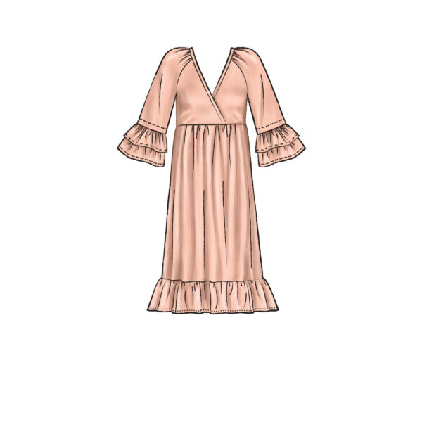 McCalls Schnittmuster M7969 - Kleid - Bohostil - angeriehener Rock – Bild 4