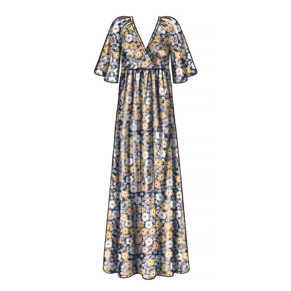 McCalls Schnittmuster M7969 - Kleid - Bohostil - angeriehener Rock – Bild 5
