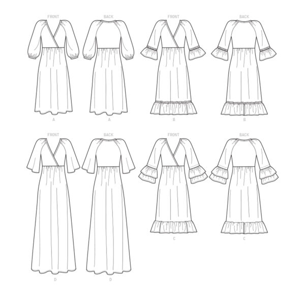 McCalls Schnittmuster M7969 - Kleid - Bohostil - angeriehener Rock – Bild 9