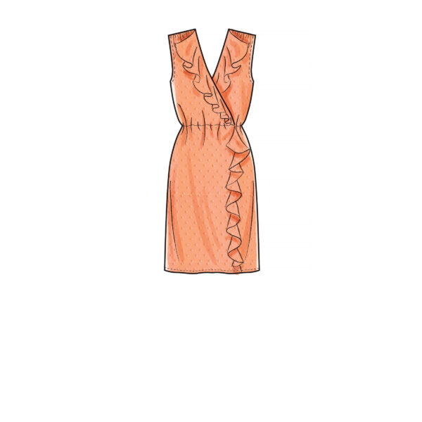 McCalls Schnittmuster M7970 - Kleid - mit Volant - Rüschen - schräger Verschluss – Bild 3