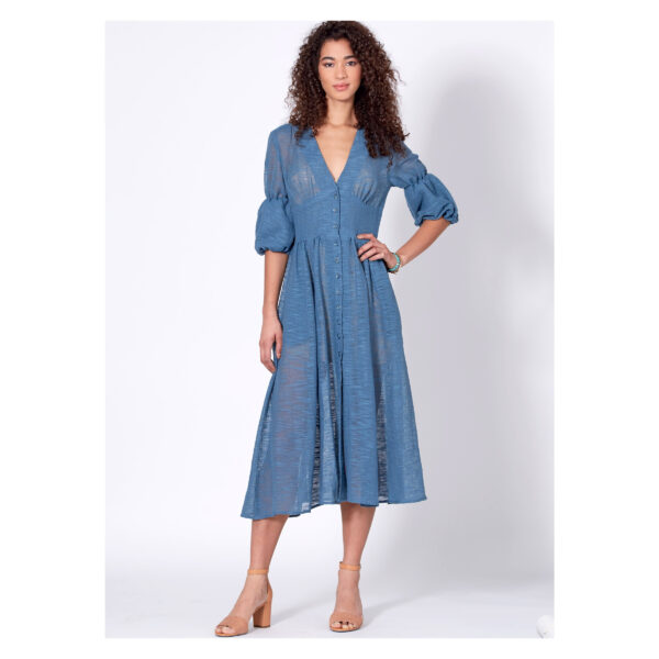 McCalls Schnittmuster M7974 - Kleid - breiter Bund - eingeriehen – Bild 2