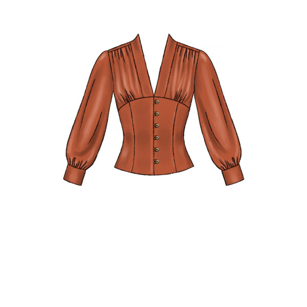 McCalls Schnittmuster M7978 - Bluse - Shirt - tailliert - Raffung im Oberteil – Bild 4