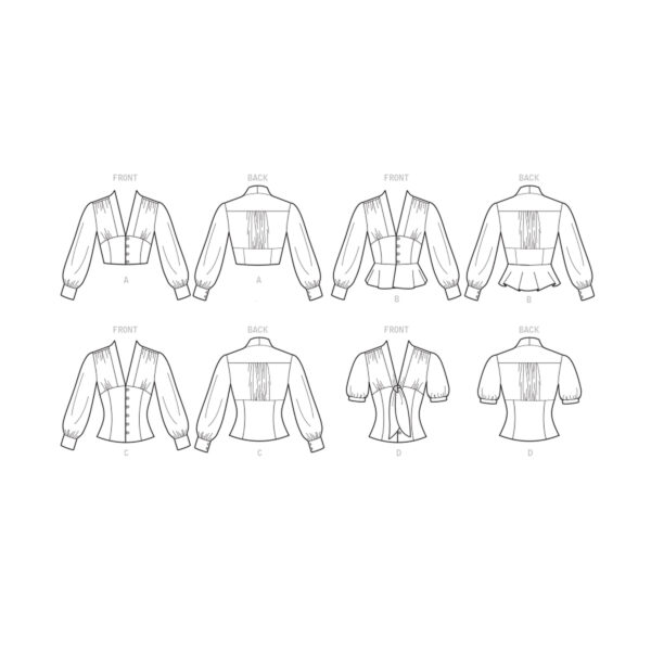McCalls Schnittmuster M7978 - Bluse - Shirt - tailliert - Raffung im Oberteil – Bild 9
