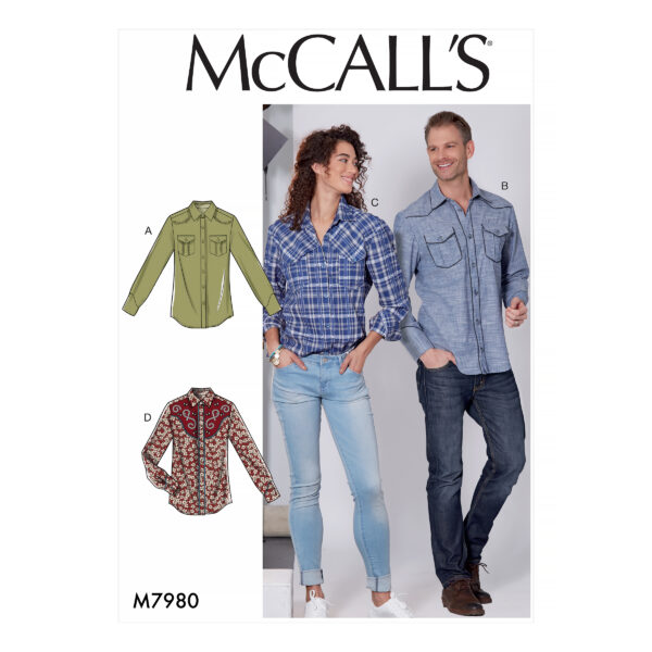 McCalls Schnittmuster M7980 - Hemd - Jeanshemd - Unisex