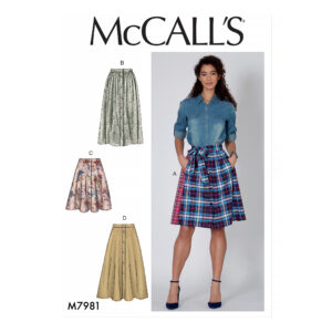 McCalls Schnittmuster M7981 - Rock - vorn mit Knopfleiste