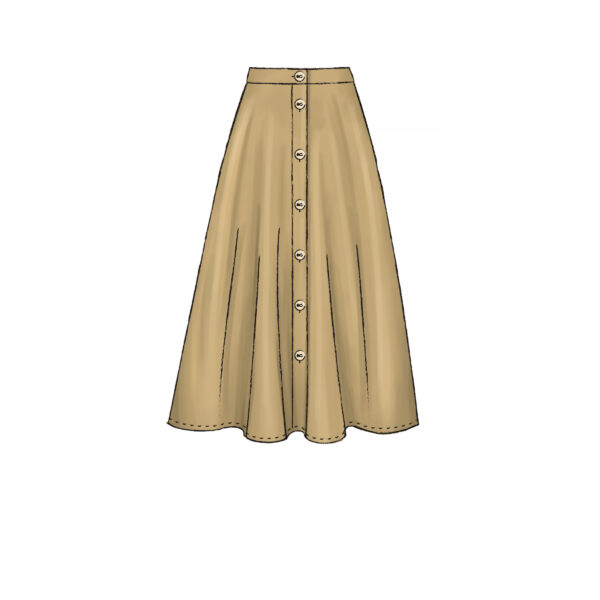 McCalls Schnittmuster M7981 - Rock - vorn mit Knopfleiste – Bild 5