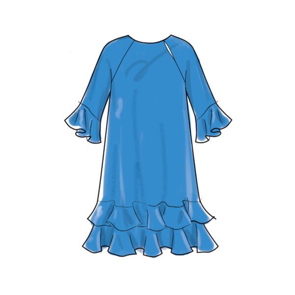 McCalls Schnittmuster M7995 - Kleid - ausgestellt - Volant - Rüschen – Bild 4