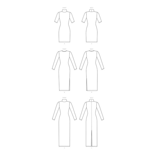 McCalls Schnittmuster M7999 - Kleid - schlicht und elegant - Strickkleid – Bild 8