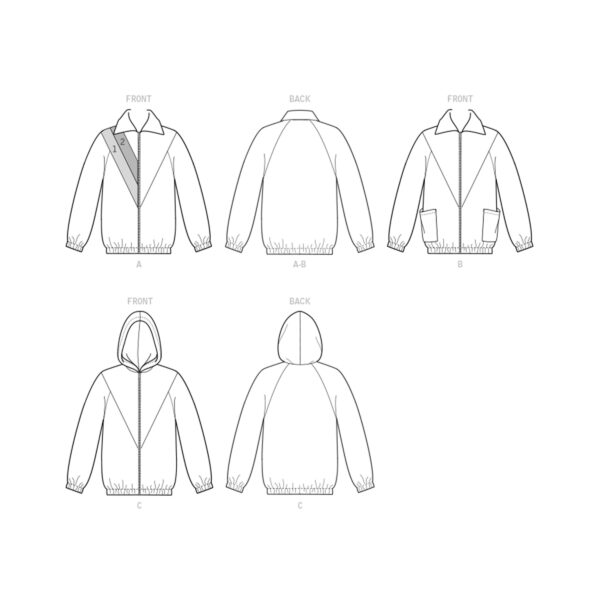 McCalls Schnittmuster M8019 - Jacke - Blouson - Kapuzenjacke – Bild 9