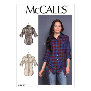 McCalls Schnittmuster M8027 - Bluse tailliert - Brusttaschen