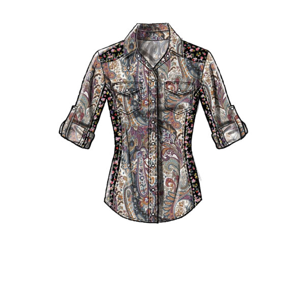 McCalls Schnittmuster M8027 - Bluse tailliert - Brusttaschen – Bild 3