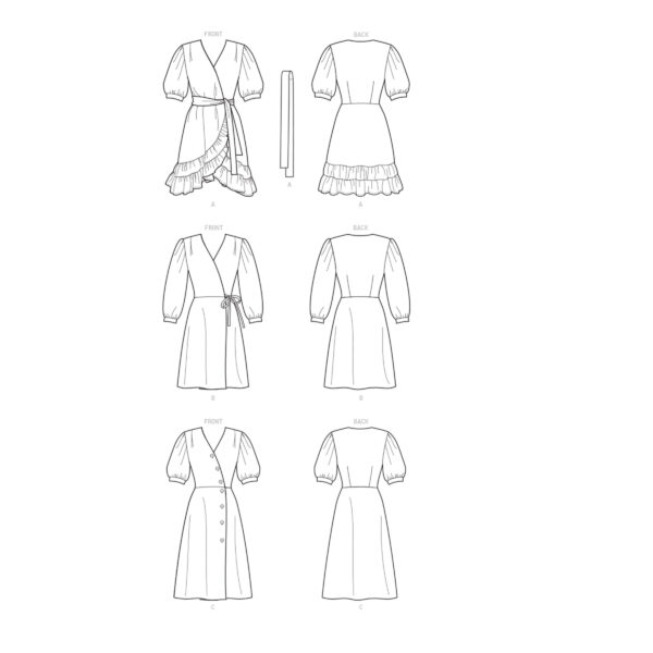 McCalls Schnittmuster M8036 - Kleid mit Wickeloptik – Bild 8