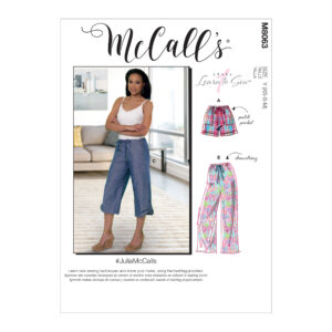McCalls Schnittmuster M8063 - lässige Hose mit Bindeband
