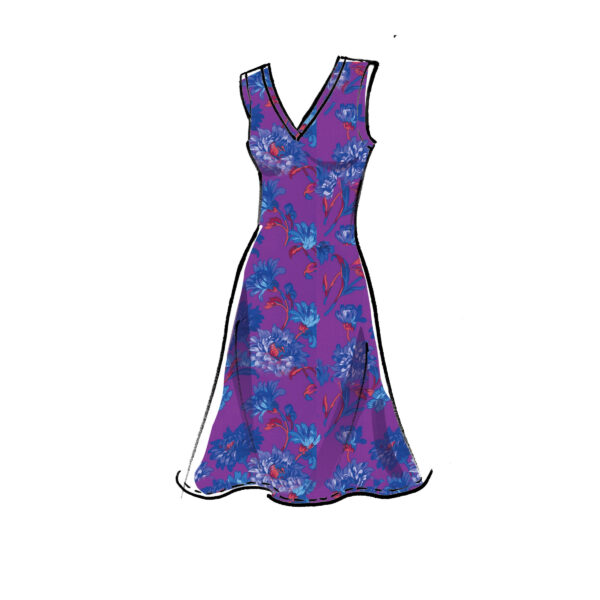 McCalls Schnittmuster M8064 - schlichtes Jerseykleid – Bild 3