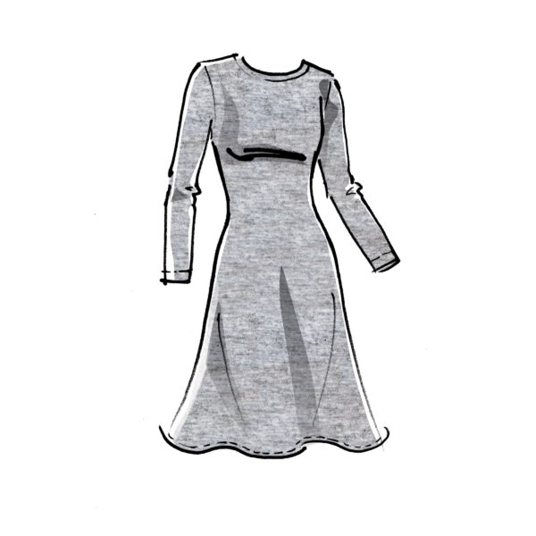 McCalls Schnittmuster M8064 - schlichtes Jerseykleid – Bild 4