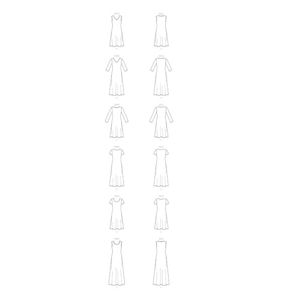 McCalls Schnittmuster M8064 - schlichtes Jerseykleid – Bild 6