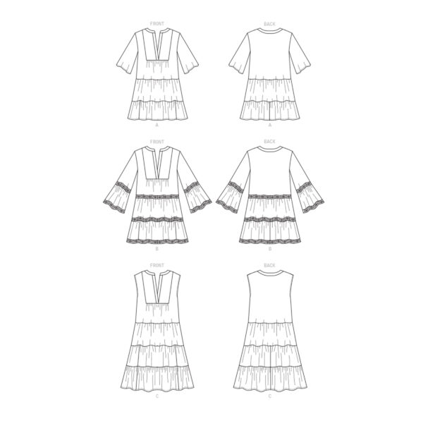 McCalls Schnittmuster M8090 - Kleid - Locker sitzendes Kleid - 3 Varianten – Bild 9