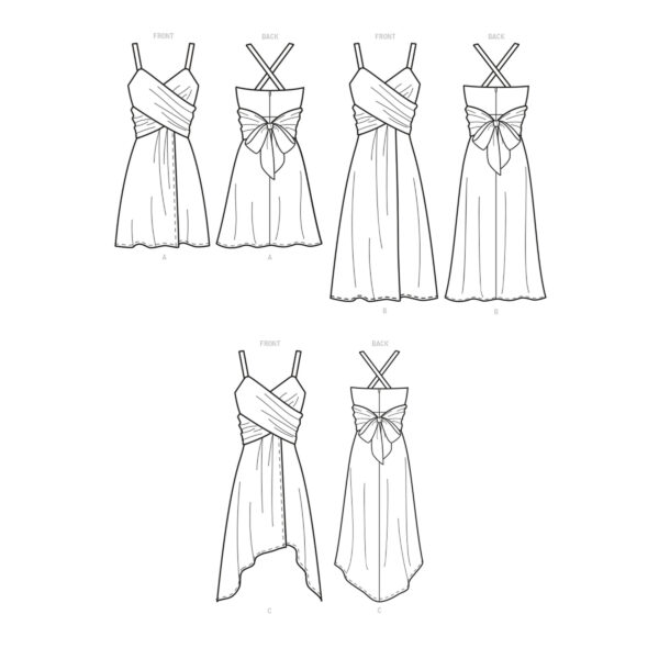 McCalls Schnittmuster M8105 - Kleid - Wickelkleider - hinten gebunden – Bild 8