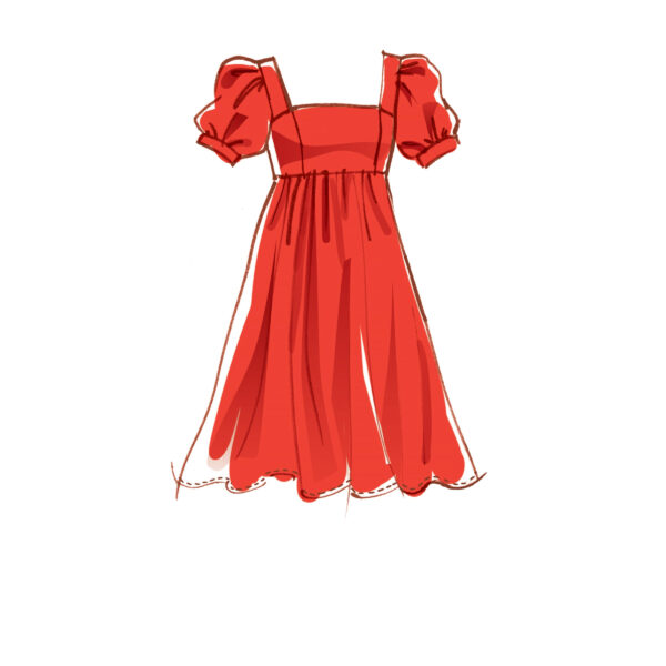 McCalls Schnittmuster M8108 - Kleid - Empirekleider - Längen- & Trägervarianten – Bild 3