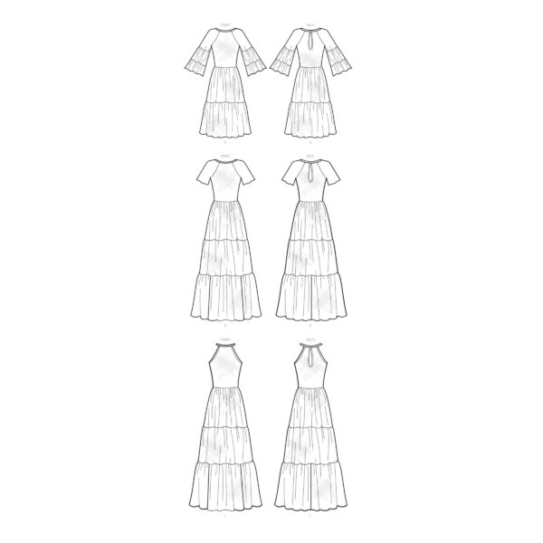 McCalls Schnittmuster M8110 - Kleid - transparente Kleider - 3 Varianten – Bild 8