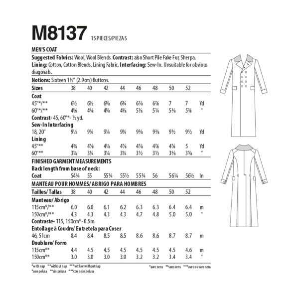 McCalls Schnittmuster M8137 - Mantel - Coat - Historisch - Steampunk – Bild 4