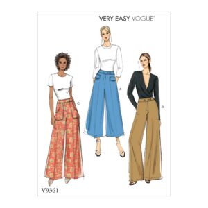 Vogue Schnittmuster V9361 - exquisite Hose - weites Bein - 2 Längen