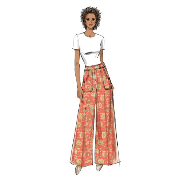 Vogue Schnittmuster V9361 - exquisite Hose - weites Bein - 2 Längen – Bild 2