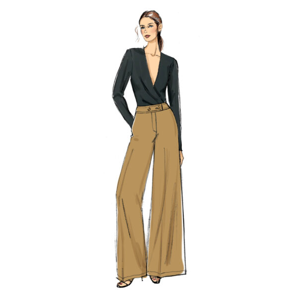 Vogue Schnittmuster V9361 - exquisite Hose - weites Bein - 2 Längen – Bild 4
