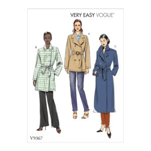 Vogue Schnittmuster V9367 - Jacke - Mantel - mit Gürtel