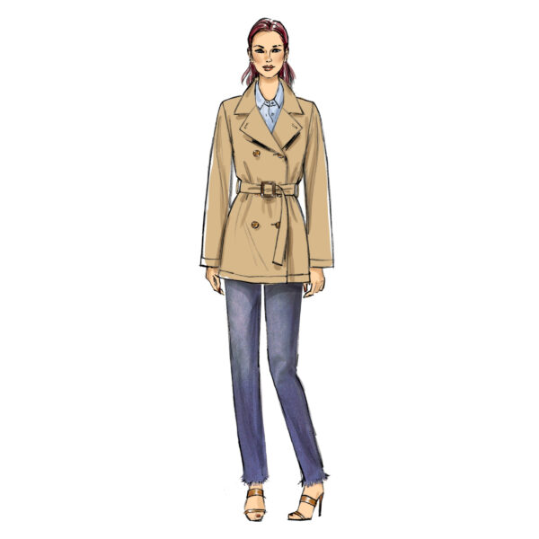 Vogue Schnittmuster V9367 - Jacke - Mantel - mit Gürtel – Bild 3