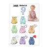 Butterick Schnittmuster - Baby Fashion - B3405 - Kombination - Kleid, Höschen, Hut, Stirnband