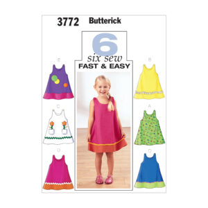 Butterick Schnittmuster - Kinder - B3772 - sommerliches, schlichtes Trägerkleid