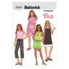 Butterick Schnittmuster - Girls Plus - B3860 - schlichte Sommerkombination