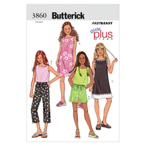 Butterick Schnittmuster - Girls Plus - B3860 - schlichte Sommerkombination
