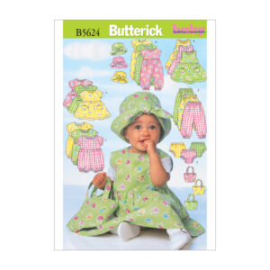 Butterick Schnittmuster - Baby Fashion - B5624 - Kombination - Kleid, Höschen, Hut..