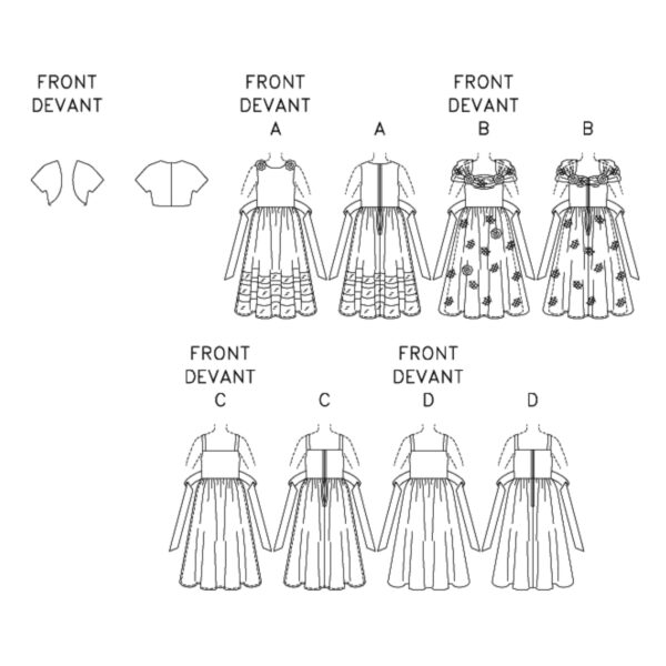 Butterick Schnittmuster - Kinder - B3351 - festliches Kleid mit Bolero – Bild 9
