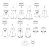Butterick Schnittmuster - Baby Fashion - B3405 - Kombination - Kleid, Höschen, Hut, Stirnband – Bild 10