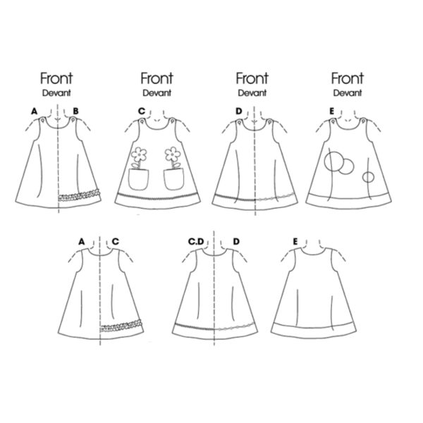 Butterick Schnittmuster - Kinder - B3772 - sommerliches, schlichtes Trägerkleid – Bild 10