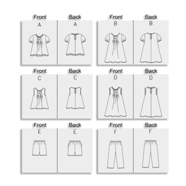 Butterick Schnittmuster - Kinder - B4176 - sommerliche Kombination aus Kleid, Bluse, Hose – Bild 8